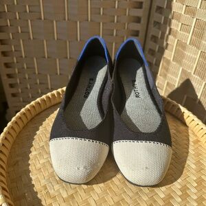 Rothy's Black and Cream Women's Loafers